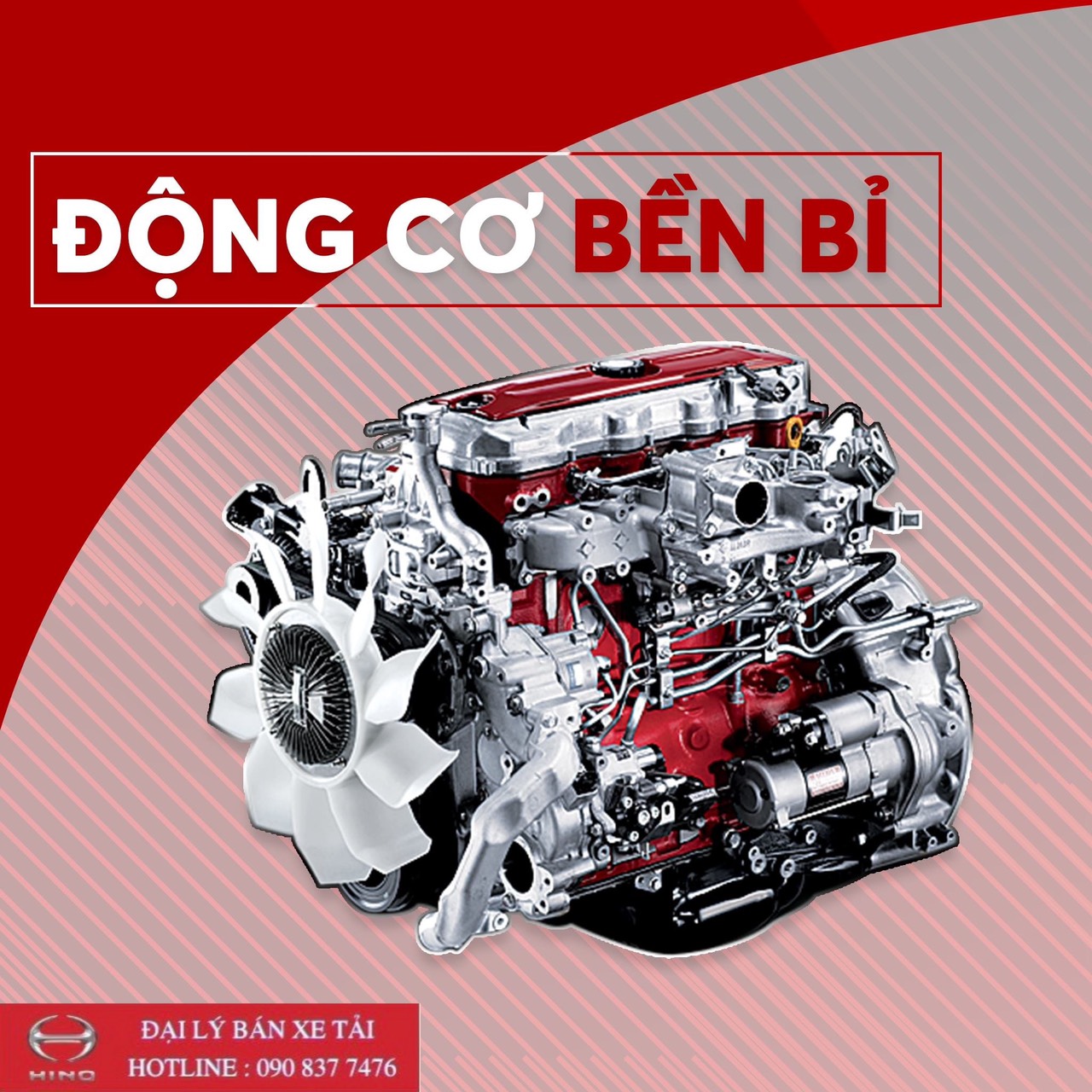 Động cơ xe tải hino 3 chân 16 tấn