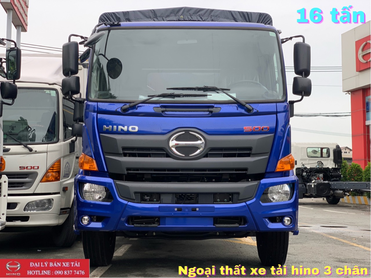 Ngoại thất xe tải hino 3 chân 16 tấn