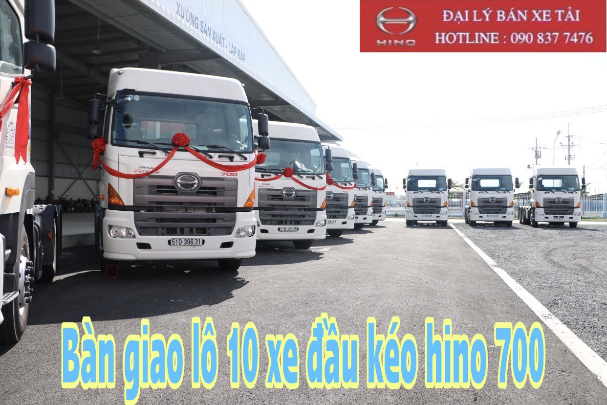 Bàn giao lô 10 xe đầu kéo hino 700