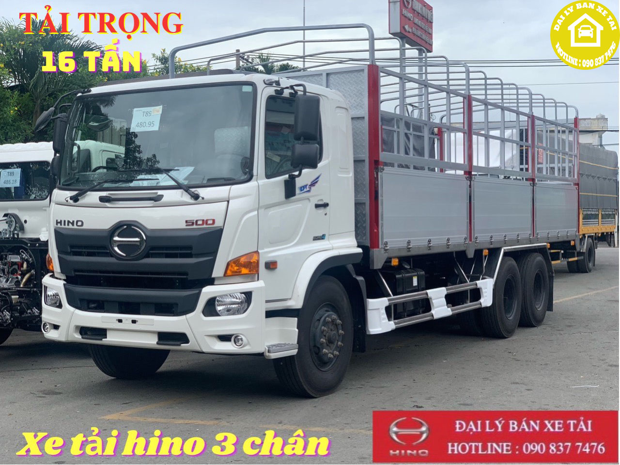 xe tải hino 3 chân 16 tấn