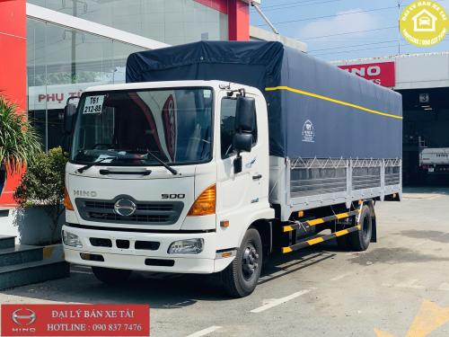 giá xe tải hino 6t2 lăn bánh thùng mui bạt